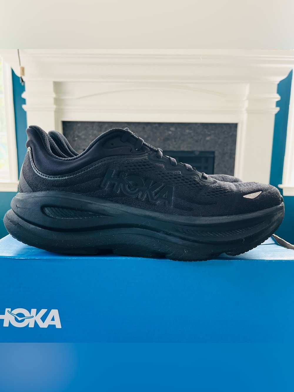 Sz 11 Hoka Bondi 9 Men's Running Shoes All Black 1162011/BBLC